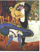 Ernst Ludwig Kirchner VarietE - English dance couple USA oil painting artist